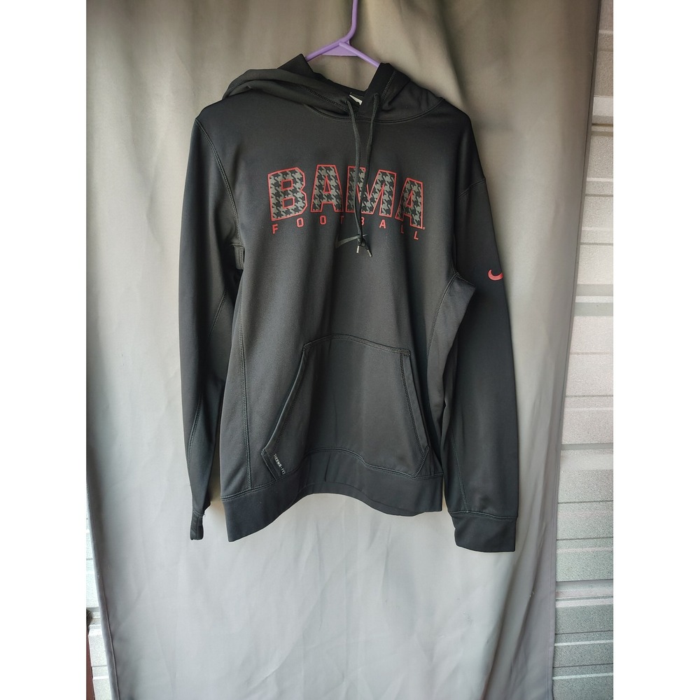 Nike Therma-FIT Alabama Crimson Tide Bama Football Hoodie Black Mens Small